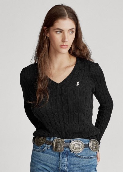 Suéter Polo Ralph Lauren Cable-Knit V-Neck Mulher 60571-BJVR